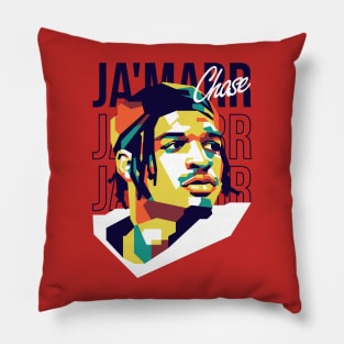 Ja'marr Chase on WPAP Art 1 Pillow