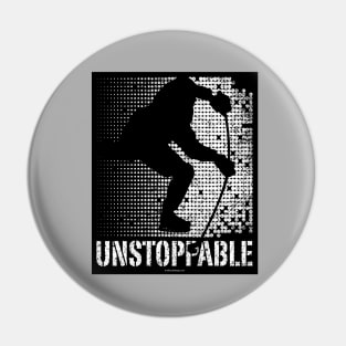 Unstoppable - hockey player Pin