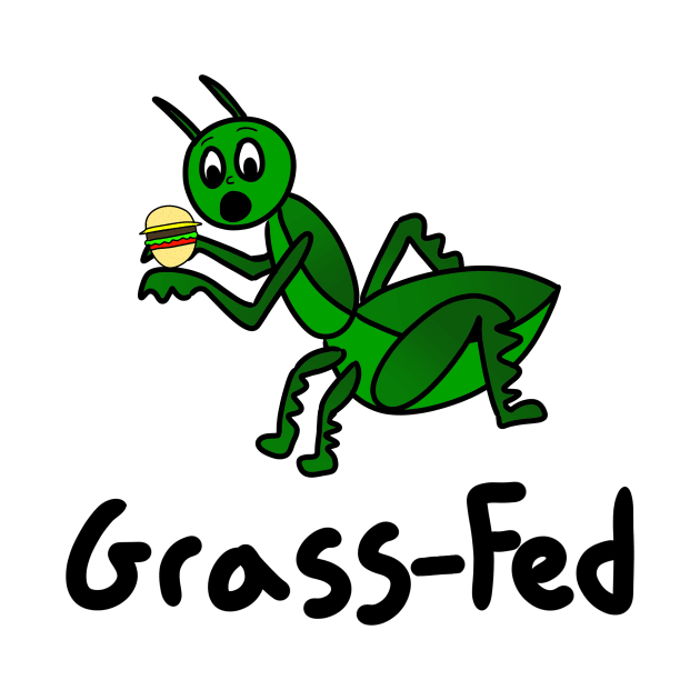 Funny Junk Food Grasshopper by Terribly Drawn