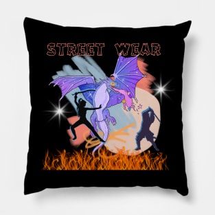 Dragon Fight Street Wear Pillow