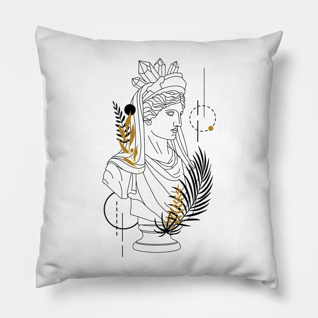 Demeter Goddess of the harvest, agriculture, fertility and sacred law Pillow by Wisdom-art