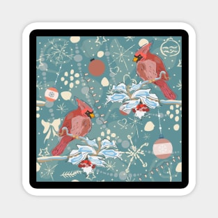 Winter Birds Magnet