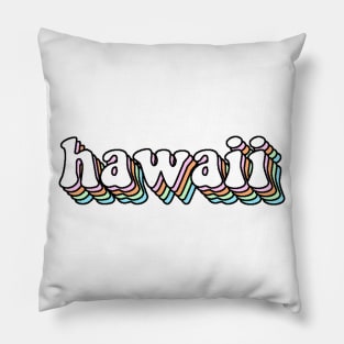 Hawaii Rainbow Overlapping Design Pillow