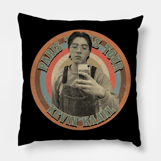 Paris Texas Tour - Kevin Kaarl // Retro Vintage Look aesthetic art Pillow by penCITRAan