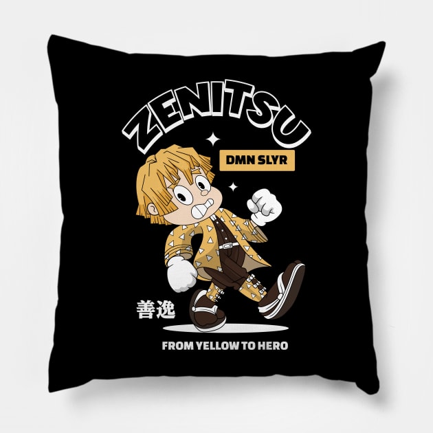 Agatsuma Zenitsu Pillow by Harrisaputra