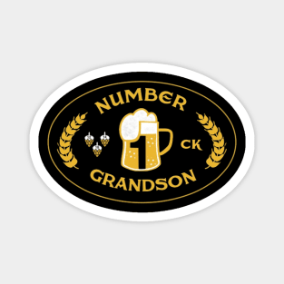 Number 1 Grandson Transparent Magnet