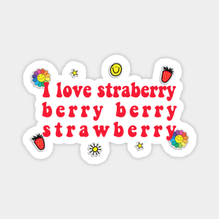 j-hope - hobicore strawberry fake stickers style Magnet