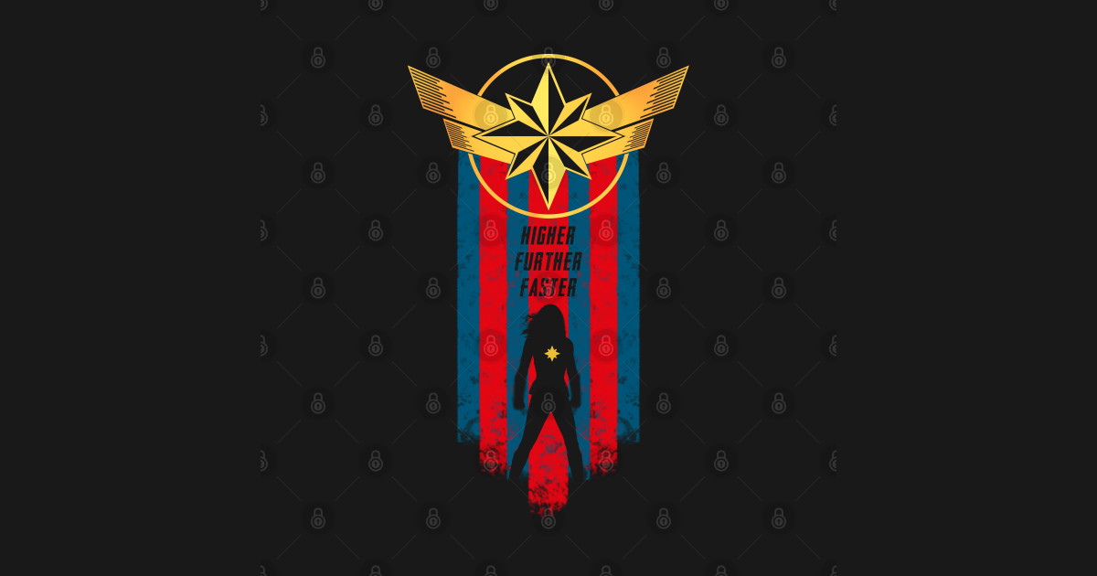 Higher Further Faster - Captain Marvel - T-Shirt | TeePublic