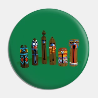 Adventureland Tiki Drums Pin