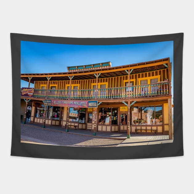 Allen Street in Tombstone, Arizona Tapestry by Gestalt Imagery