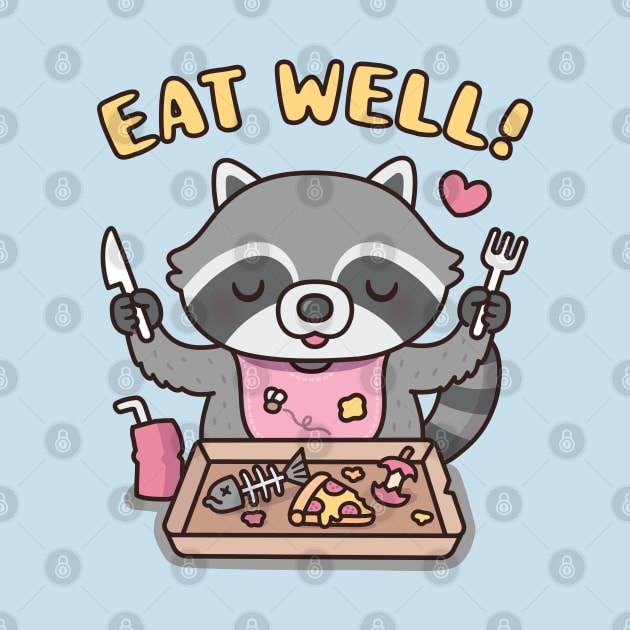 Cute Raccoon Getting Ready To Eat Well Trash Food by rustydoodle