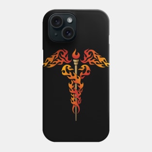 Flames Caduceus Phone Case