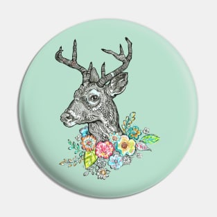 Floral Deer - 1. Pin