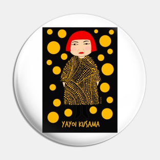 Yellow dots Yayoi Kusama inspired Pin