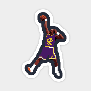 Karl Malone Pixel Dunk Magnet