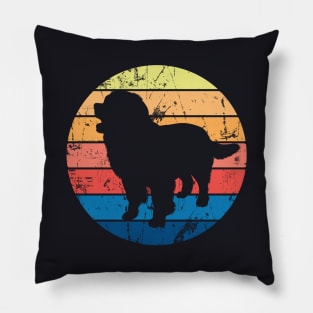 Bernese Mountain Dog retro Design Dog Breed Gift Pillow