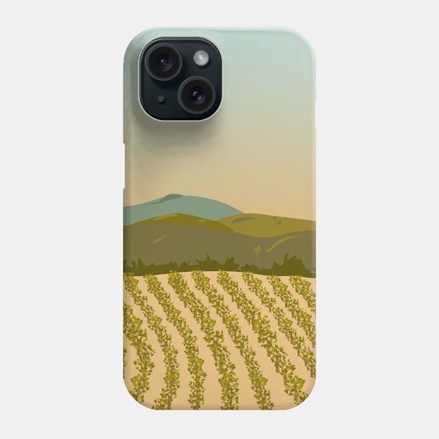 Santa Rosa, California Vineyard Phone Case by lymancreativeco