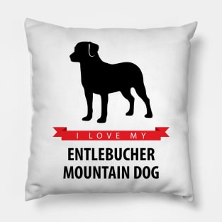 I Love My Entlebucher Mountain Dog Pillow