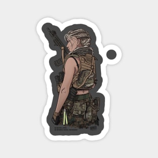 Special Ops Military Female Soldier Magnet