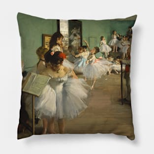 The Dance Class by Edgar Degas Pillow