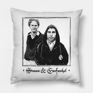 Simon & Garfunkel --- Vintage Faded-Style Aesthetic Pillow