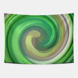 Swirl of Summer Green Leafs Tapestry