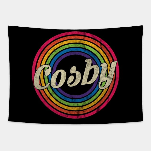 Cosby - Retro Rainbow Faded-Style Tapestry by MaydenArt