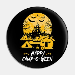 Happy Camp-O-Ween Campoween Funny Camping Halloween Pin
