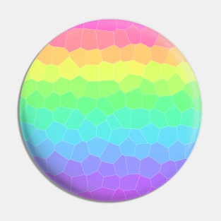 Bright Rainbow Geometric Pin