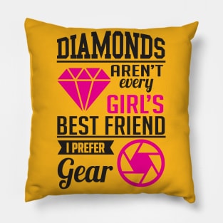 Diamonds photographer gear (black) Pillow