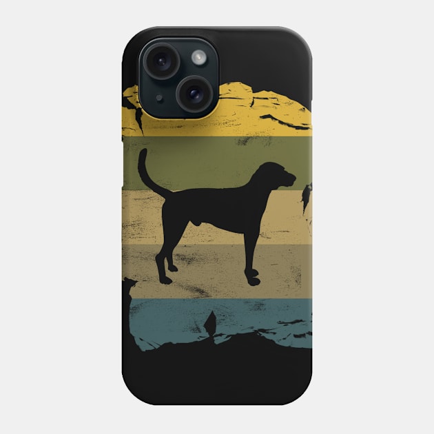 American Foxhound Distressed Vintage Retro Silhouette Phone Case by DoggyStyles