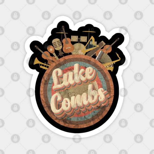 Music Vintage Retro Stye // Luke Combs Magnet by kumurkumur