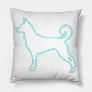 80s Retro Neon Sign Canaan Dog Pillow