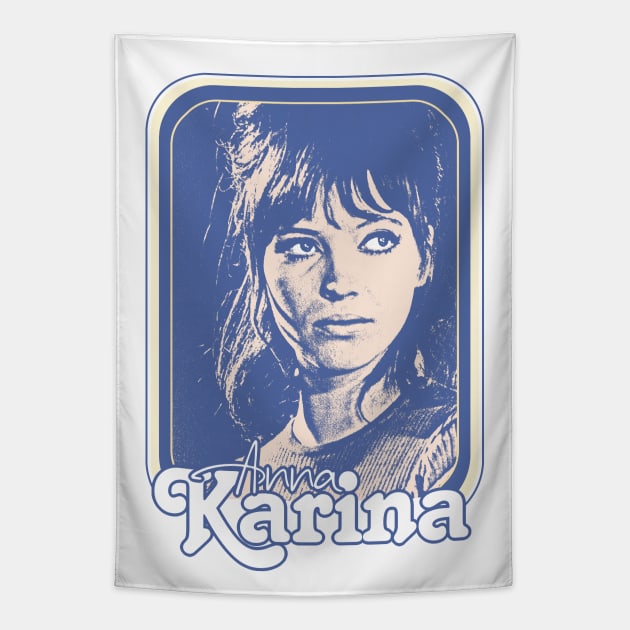 Anna Karina // Retro Original Nouvelle Vague Fan Design Tapestry by DankFutura