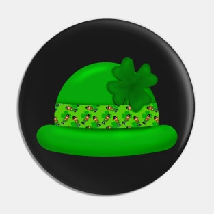 Lucky Four Leaf Clover Leprechaun St. Patrick's Day by Cherie(c)2022 Pin