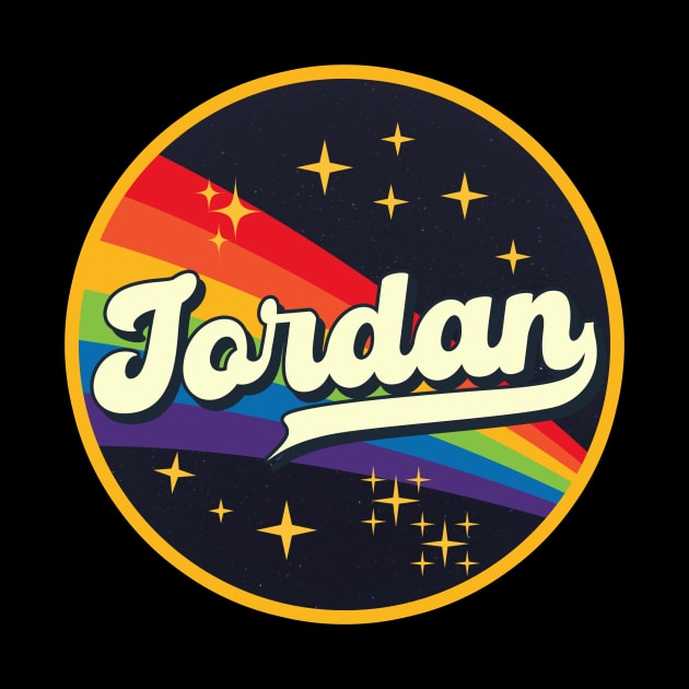 Jordan// Rainbow In Space Vintage Style by LMW Art