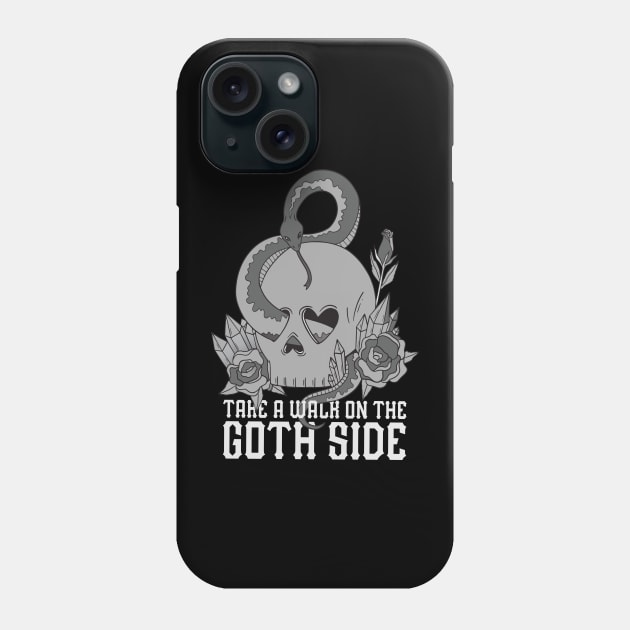 Take a walk on the goth side Phone Case by Emmi Fox Designs