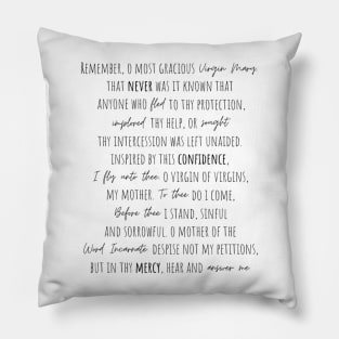 Memorare Prayer Pillow