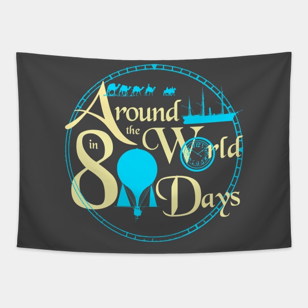 AROUND THE WORLD IN 80 DAYS Tapestry by KARMADESIGNER T-SHIRT SHOP