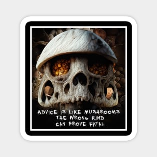 mushrooms skull Magnet