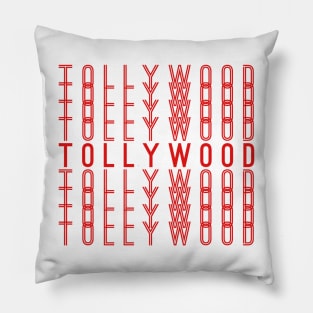 Tollywood Telugu Indian Movies Repeating Red Text Gift Pillow