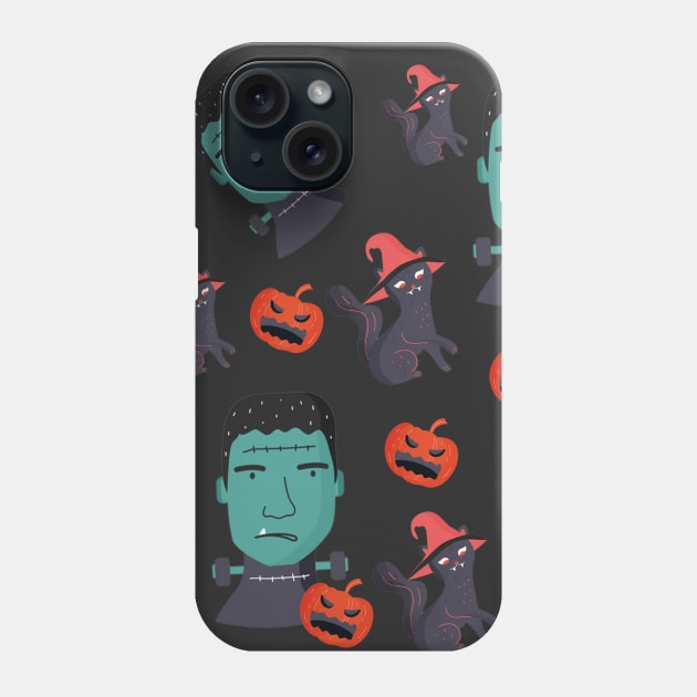 Frankenstein, Cat and Frankenstein, Frankenstein Monster, Frankly Funny Phone Case by NooHringShop