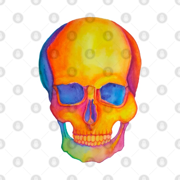 Watercolor skull by MyownArt