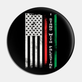 I Stand With Palestine Flag Pin