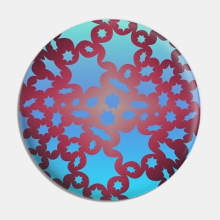 Blue stars on red gradient background Pin