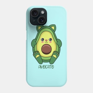 cute avocato kawaii for avocado ans cat lovers. Phone Case