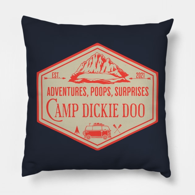 Camp Dickie Doo Pillow by fatbastardshirts