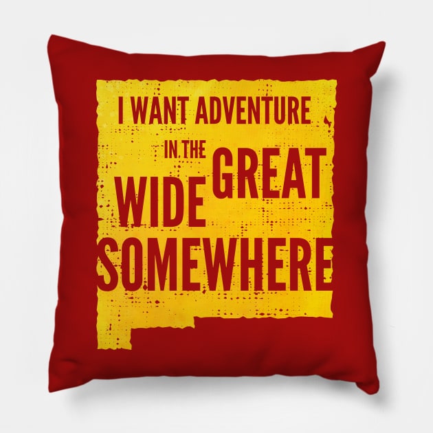 New Mexico adventure in the great wide somewhere Pillow by brendafleming