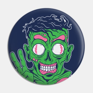 Funny Zombie Monster Cartoon Pin