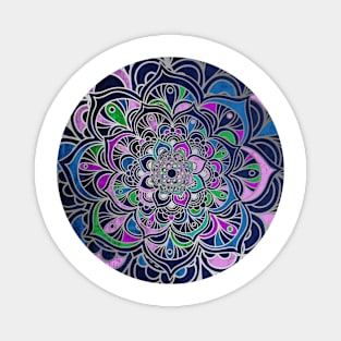 Mandala colorful blue Magnet